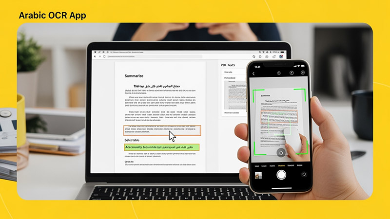 Scan documents, images, or handwriting and extract Arabic text with AI